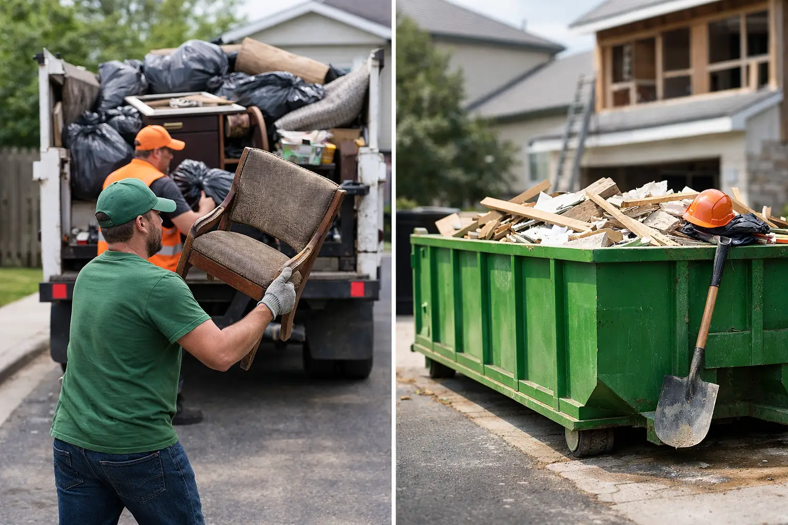 Junk Removal vs Dumpster Rental
