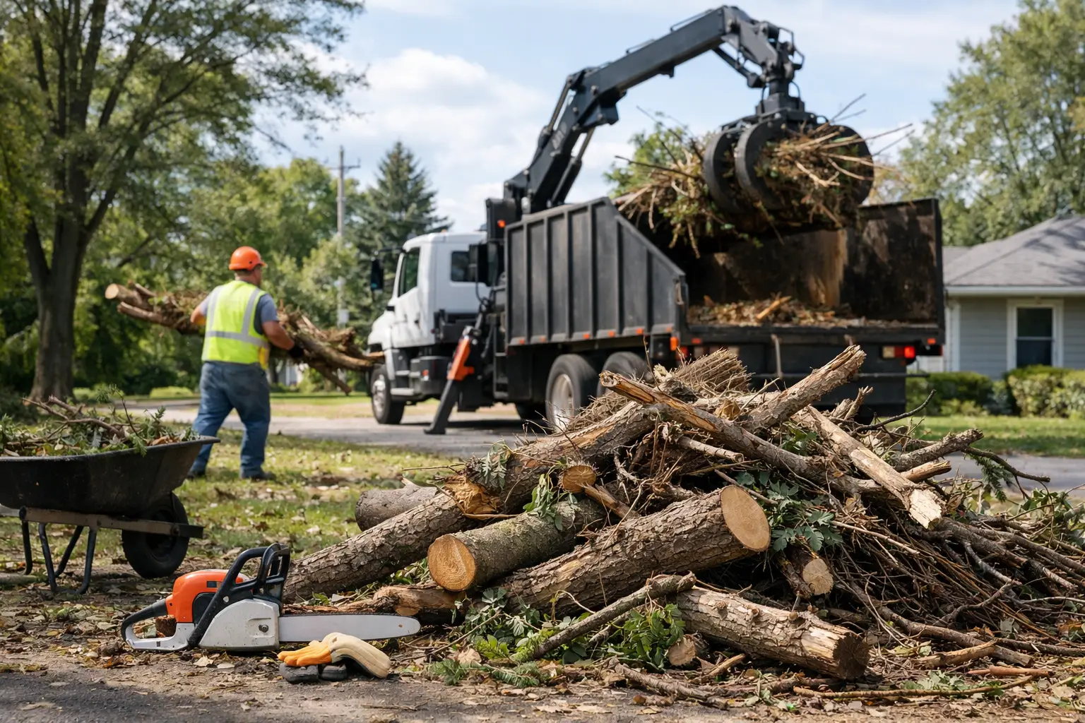 Storm Debris Pickup After High Winds