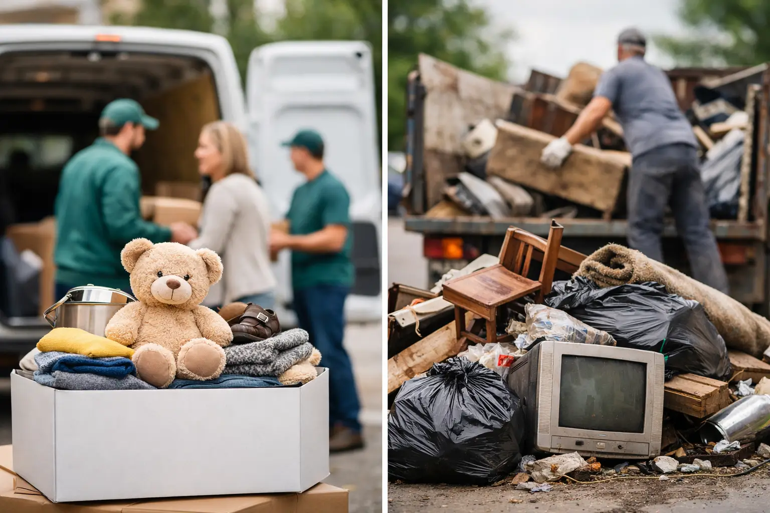 Donation Pickup vs Junk Hauling for Your Cleanout