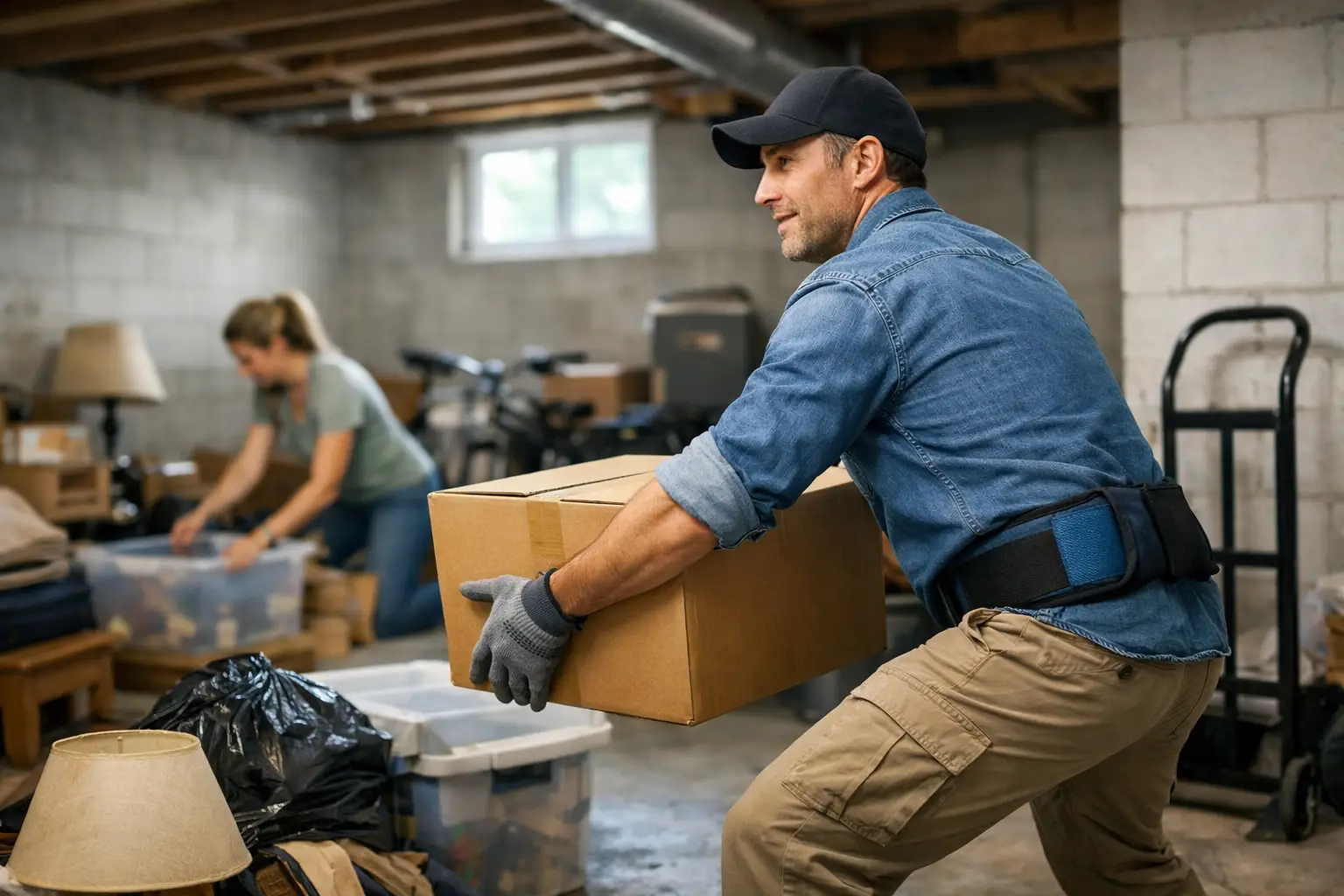 How to Clear a Basement Without the Backache