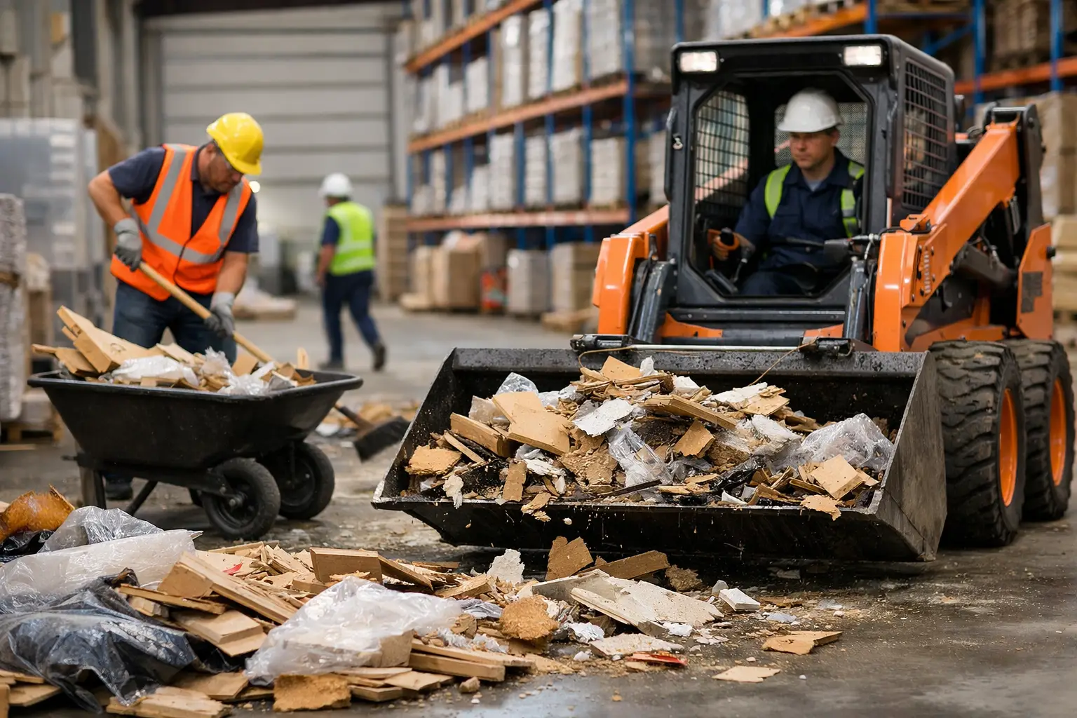 Warehouse Debris Removal Without Disrupting Work